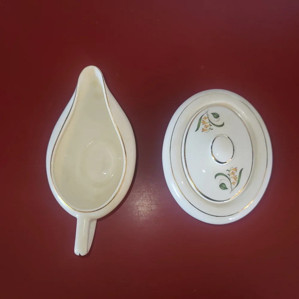 Vintage Forsythia Cream and Sugar Set